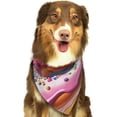 thumbnail image 6 of Naloa Starry Sky Pine Tree Donut Dog Bandanas 1PC Washable Triangle Dog Scarfs Premium Durable Fabric, for Small Medium Large Dogs and Cats, 6 of 6