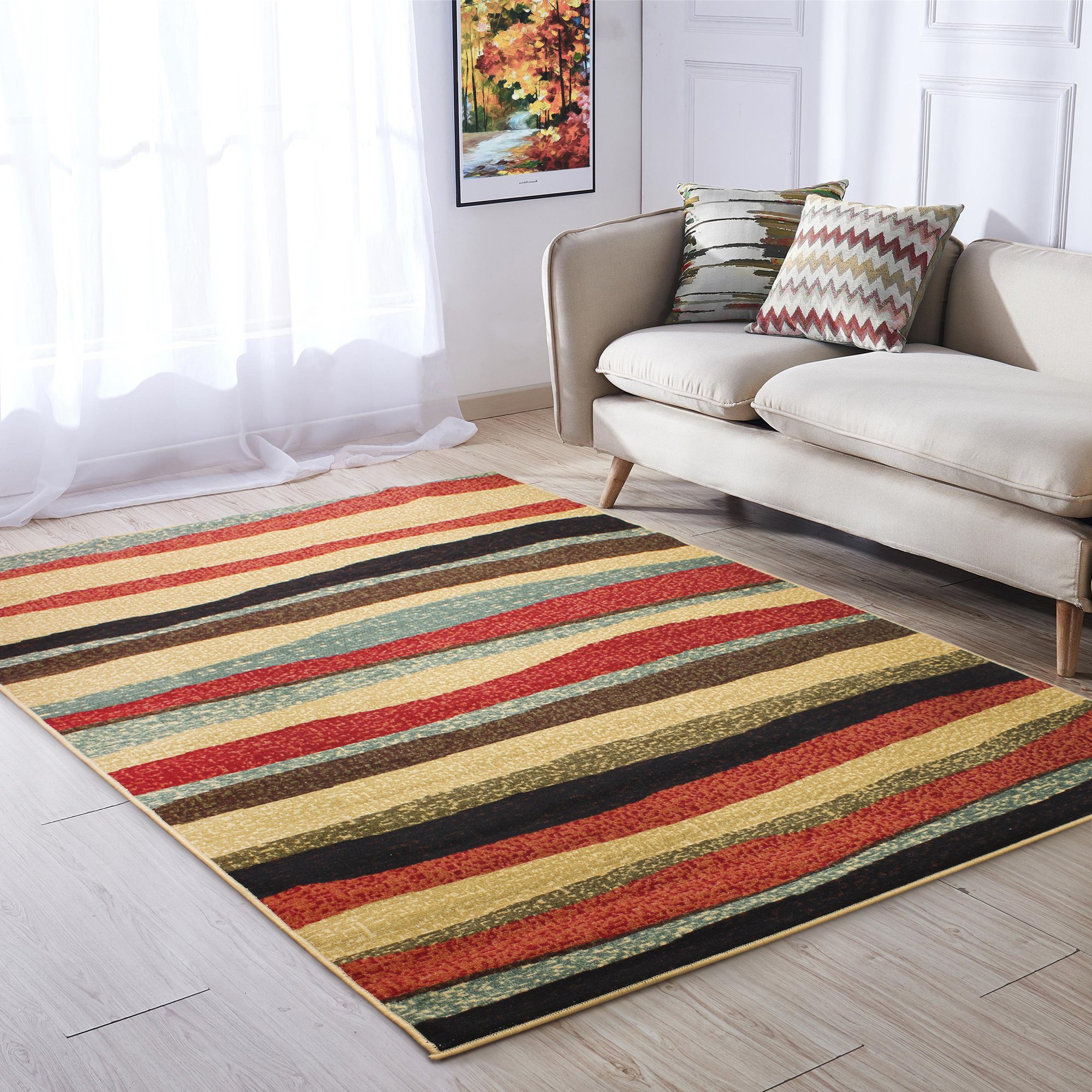 COMFII HOME Indoor/Outdoor Area Rug 5x8 ft Windsor Collection