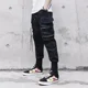 thumbnail image 3 of Pantalones de hombre multibolsillos negros de otoño para hombre, pantalones cargo multibolsillos estilo hip hop, pantalones holgados estilo emo, ropa técnica de gran tamaño de licra, 3 of 5
