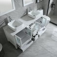 thumbnail image 6 of Wonline 60" Bathroom Vanity Wood Cabinet Double Ceramic Sink w/ Mirror White, 6 of 7