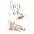 thumbnail image 1 of Uds. Poste de madera de juguete para gatos con campana, poste elástico,, 1 of 7