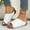 White, variant on MLCDZ Platform Sandals Women Summer Orthopedic Arch Support Flat Slip on Wide Width Leather Wedge Sandals Damping Sole Upgradation Stretch Lightweight Heels Sandals Walking Shoes Black 40