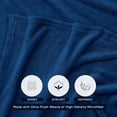 thumbnail image 3 of Navy Fleece Blanket Twin Size Lightweight Fuzzy Soft Anti-Static Microfiber Bed Blanket (90x66 Inch), 3 of 8