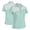 Fairest Jade/Water Sprout, variant on Monterey Club Women's Gem Stripe Contrast Block Golf Polo Shirt #2464