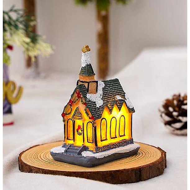 Casa de luz navideña Kerstdorp, pueblo navideño para el hogar, regalos de Navidad, adornos navideños, Año Nuevo 2022, Navidad