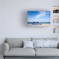 thumbnail image 3 of George Cannon 'Blue Chairs and Umbrellas' Canvas Art, 3 of 3