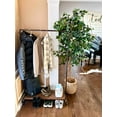 thumbnail image 2 of Parisloft Metal Garment Racks, Rolling Clothes Rack with Lockable Wheels, Industrial Pipe Style, Rustic Finish, 1-Rod & 1-Shelf, 2 of 11
