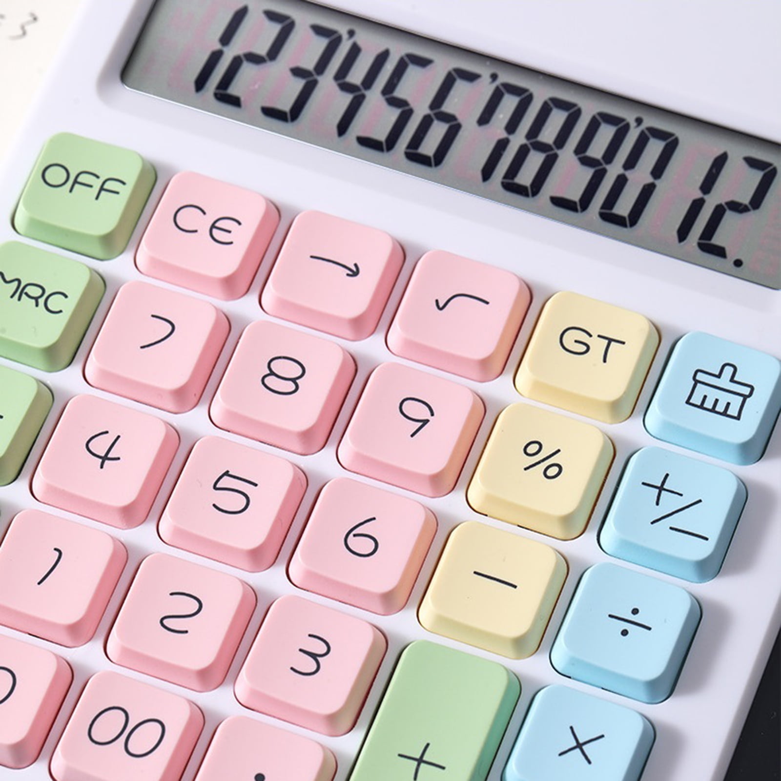 lixuesong 12 Digit Solar Calculator Large LCD Display With LCD Writing Board Scientific Calculator Standard Function Calculator