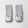 thumbnail image 2 of Tisuna Socks For Baby Girls Boys Cartoon Print Anti Slip High Ankle Socks Breathable Soft All Weather Kids Daily Wear Grey Size 12-18 Months, 2 of 3