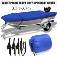 thumbnail image 3 of 210D Open Boat Cover Heavy Duty Waterproof Trailerable V-hull Fish Bass 11.5'-14.8' Blue, 3 of 9