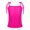 Hot Pink, variant on Alvivi Girls Lace-up Camisole Shiny Metallic Jazz Hip-Hop Dance Tank Top Vest Performance Costume Silver 6-7