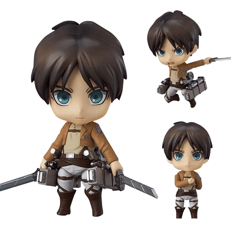 10CM Q-Style Eren Jaeger Nendoroid, Movable Joints & Face Swap Anime Collectible, Exquisitely Boxed (Style 1)