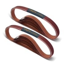 POWERTEC 20PK 1 x 30 Inch Sanding Belts, 320 Grit Aluminum Oxide Belt Sander Sanding Belt for WEN 6515T/ Bucktool Belt and Disc Sander, Woodworking, Metal Polishing, Knife Sharpening, 111360-P2