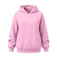 thumbnail image 6 of XRoczxe Women's Pullover Hoodie, Long Sleeve Fleece Sweatshirt with Kangaroo Pocket, Soft Casual Loose Fit Hooded Top for Fall Winter Lounge & Daily Wear, 6 of 9