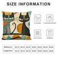 thumbnail image 5 of SHANXI Black Cat Mid Century Pillow Covers Midcentury Modern Throw Pillow Covers  Retro Decor Halloween Pillowcase for Couch Home Sofa Bedroom 18x18in, 5 of 5