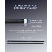 CRICAL Carbon Fiber Pool Cue Stick 58 Billiard Cue Professional Low Deflection Pool Sticks with 3/8 * 8 Pin Joint and 12.5mm Tip