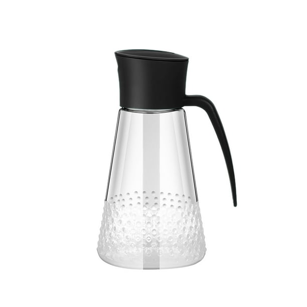 Botella dispensadora de aceite de vidrio a prueba de fugas, recipiente para aceite de oliva con tapa abatible automática, boquilla antideslizante y antigoteo para almacenar aceite de cocina, vinagre