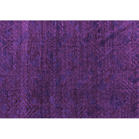 Ahgly Company Indoor Rectangle Oriental Purple Modern Area Rugs, 2' x 4'