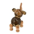thumbnail image 5 of Adorable Happy Brown Elephant Hand Carved Wood and Coconut Shell Animal Figurine for Adult, 5 of 5