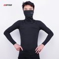 thumbnail image 4 of Camisas de compresión de lycra de alta calidad, camisetas de gimnasio de color puro negro, camisa de cuello alto para hombre, camisetas de manga larga para hombre, 4 of 4