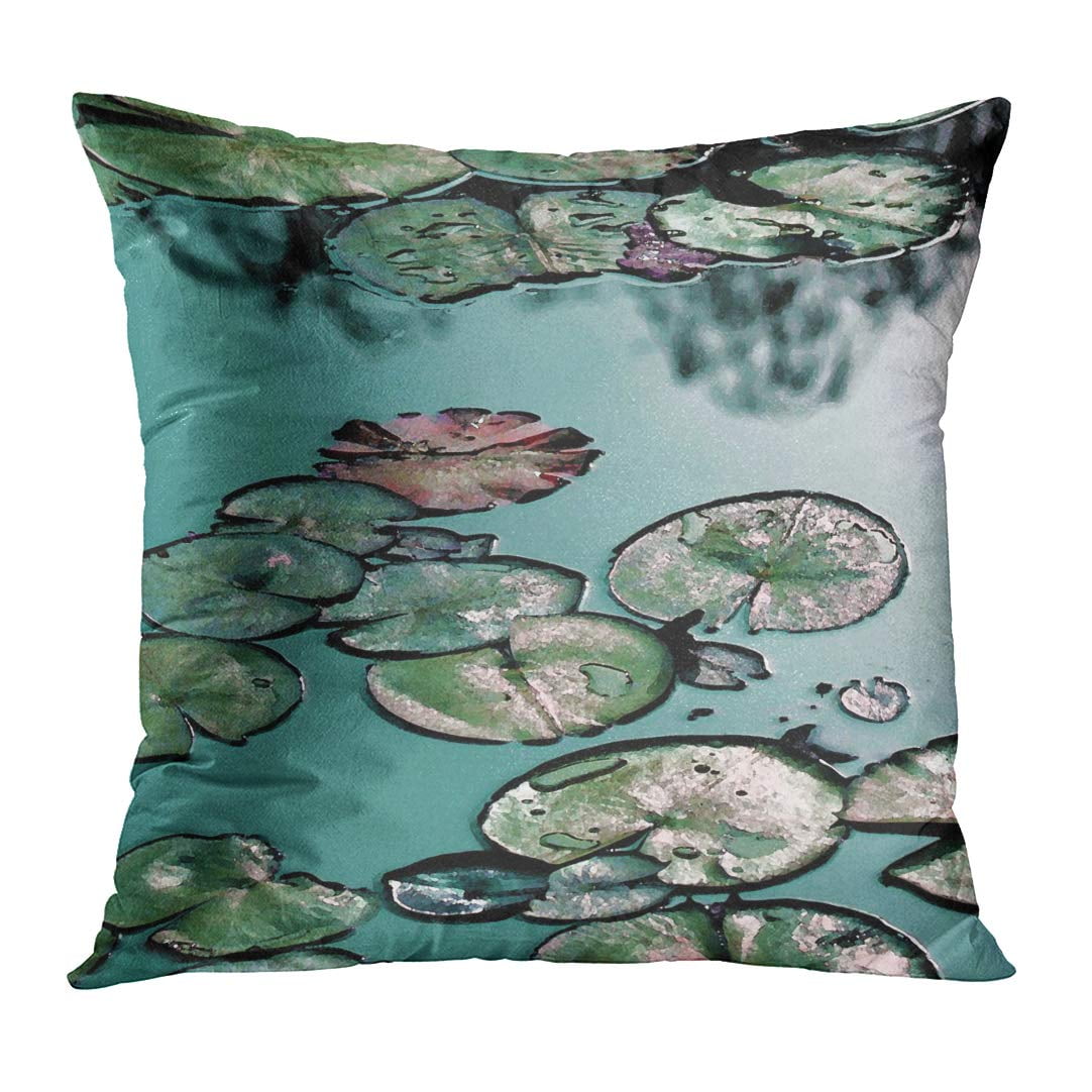 ECCOT Blue Aqua Abstract Watercolour Waterlily Water France ECCOT Blue Aqua Abstract Watercolour Waterlily Water France