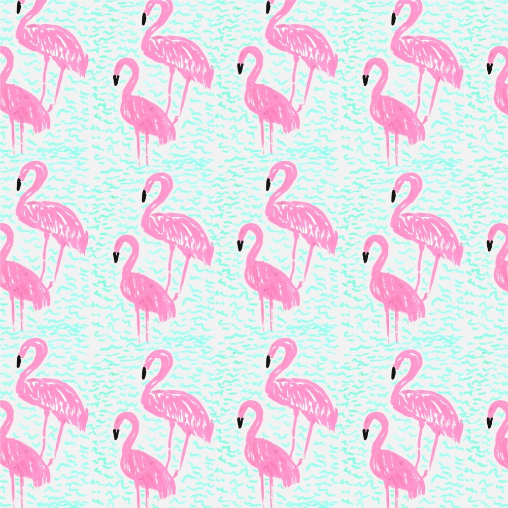 Flamingos and Waves Premium Roll Gift Wrap Wrapping Paper