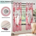thumbnail image 5 of Birds Heart Flowers Floral Blackout Curtains Patio Door Curtains Window Decoration for Bedroom Living Room 2 Panels, 5 of 7