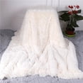 thumbnail image 4 of Wosthever Manta de piel artificial de doble cara, mantas supersuaves, manta decorativa de felpa ultra, ropa de cama, regalo de Navidad Juegos de cama No.1 Wosthever HA044059-01, 4 of 6