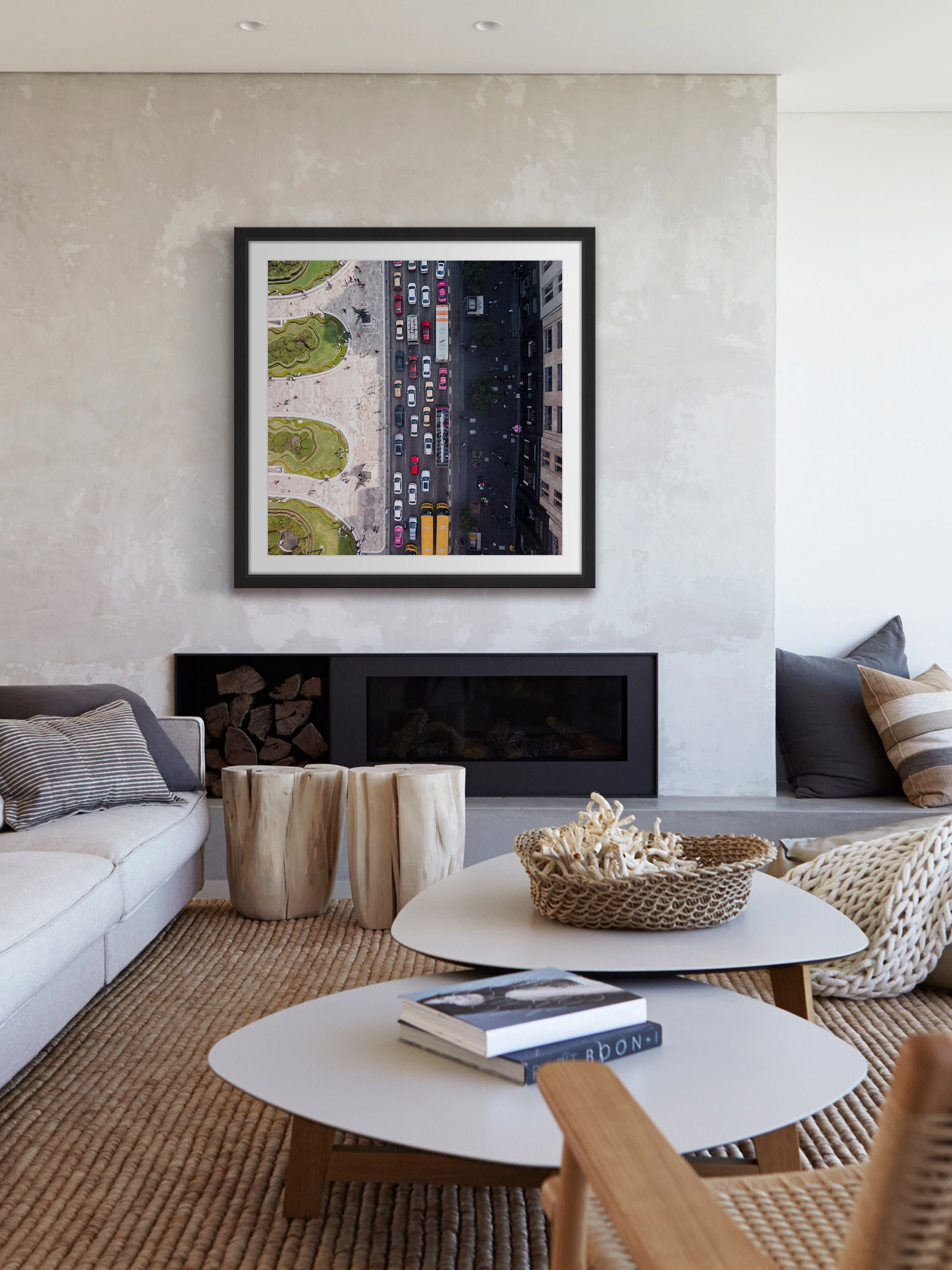 "City Traffic" Framed Painting Print