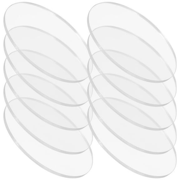 HOMEMAXS 10 Pcs Clear Figures Base Circles 8.00X8.00X0.30CM