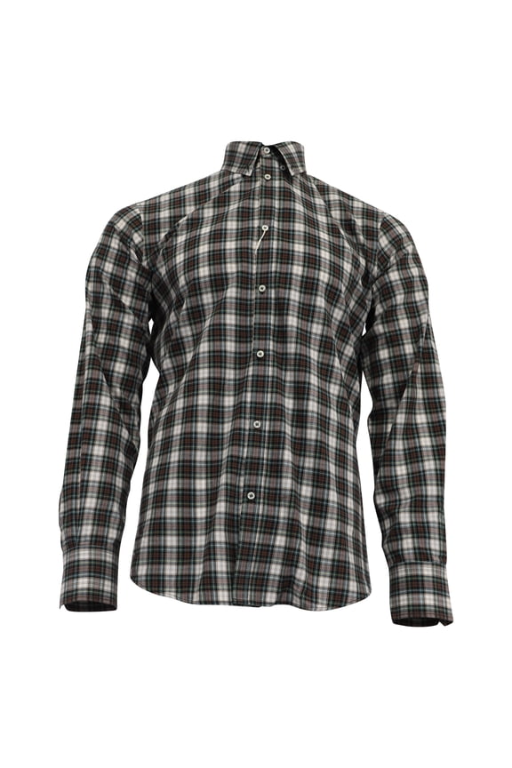 Pre-Owned Dsquared2 Plaid Long Sleeve Shirt in Multicolor Cotton