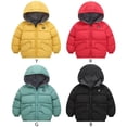 thumbnail image 5 of Gyratedream Baby Kids Down Jacket Solid Color Cotton Clothes For Late Fall And Winter Windproof Outerwear, 5 of 6