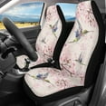 thumbnail image 3 of Xoenoiee Pink Cherry Blossoms Hummingbird Print Front Seat Covers 2 pcs Vehicle Seat Protector Car Seat Covers Fit Most Car Truck SUV or Van, Car Seat Covers, 3 of 6