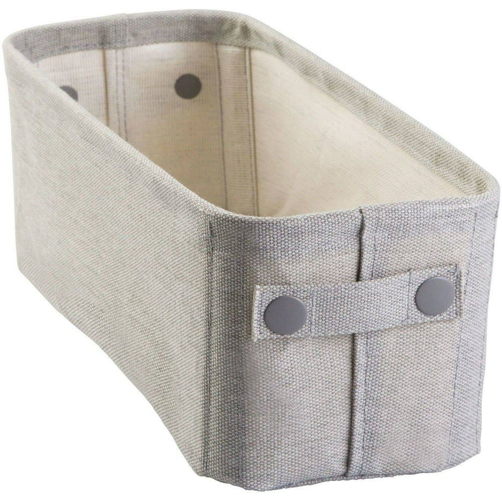InterDesign Fabric Storage Container Bin, Various Sizes, Light Grey