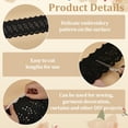 thumbnail image 4 of 5 Yards Cotton Embroidery Flower Wavy Edged Lace Ribbons for Cloth DIY Making Decor Black 5-5/8 inch(143mm), 4 of 6