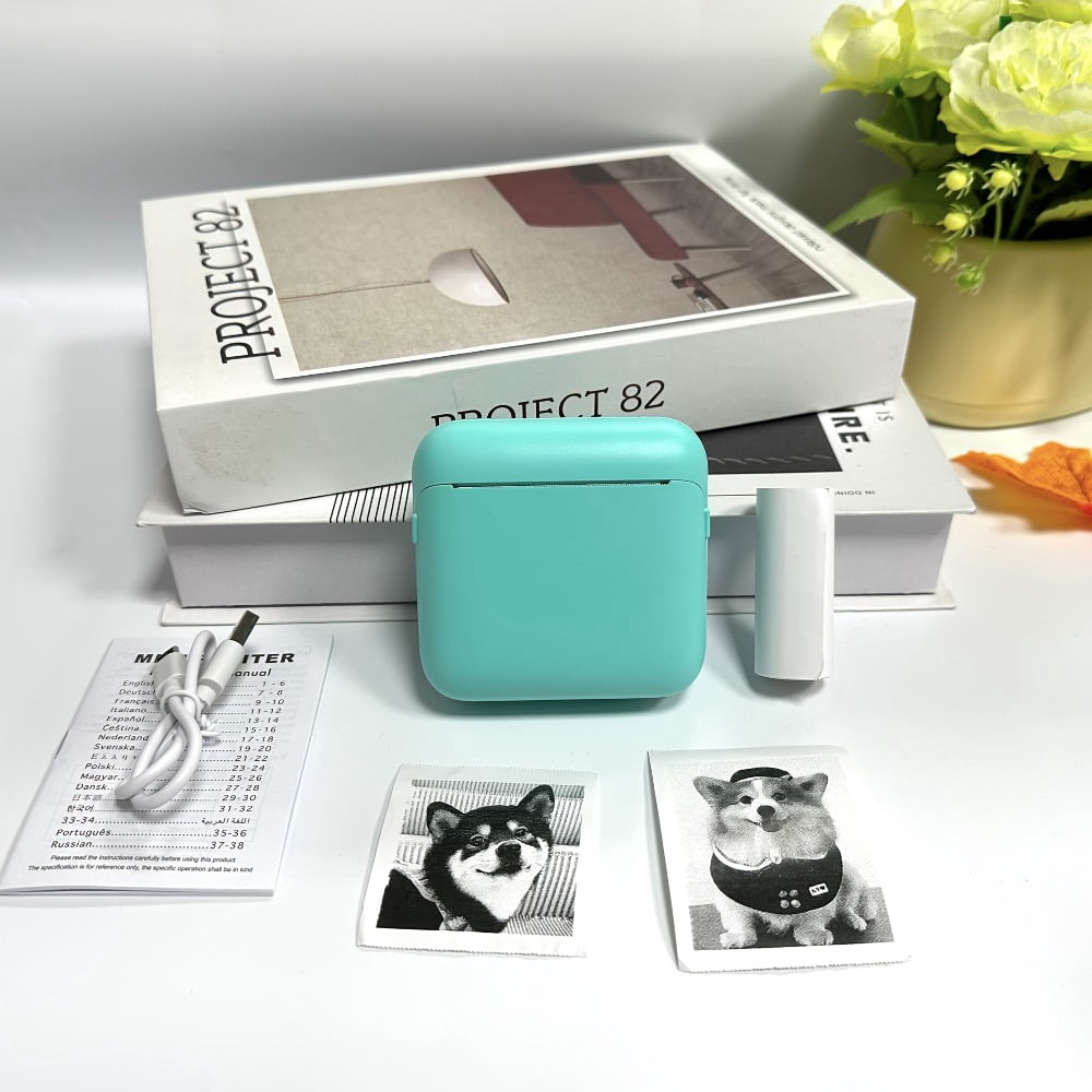 New Portable Thermal Printer - Instant Printing, Suitable for Photos, Labels, Notes, Etc., Wireless Connection, USB Charging, Monochrome Output, Essential for Study, High-quality Printing.