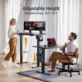 thumbnail image 4 of INNOVAR Electric Standing Desk, Height Adjustable Stand up Desk, 63x24 inches Sit to Stand Home Office Desk with Splice Board, Black Frame/Black Top, 4 of 14