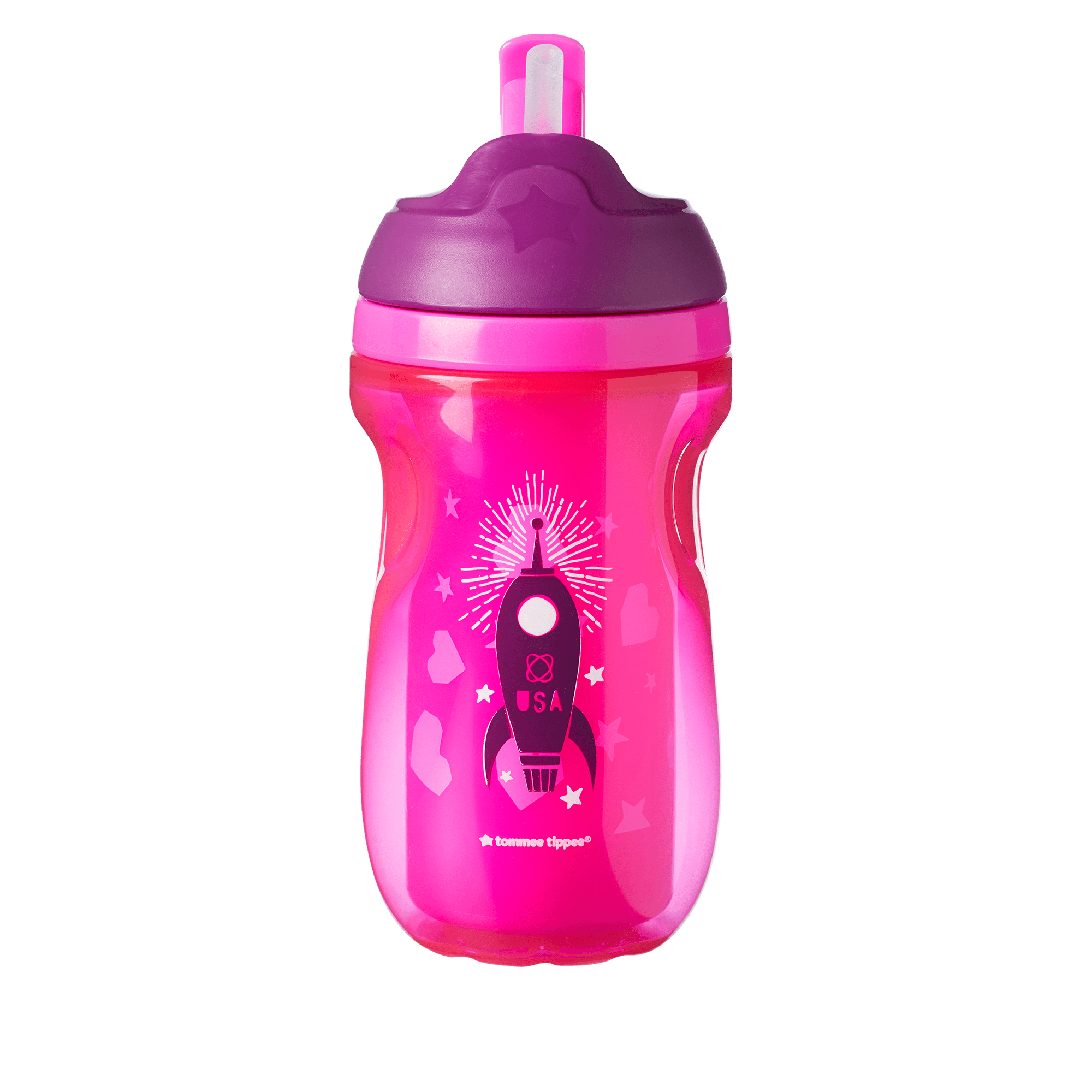 Tommee Tippee Superstar Weighted Straw Cup (6m+, 10oz, Pink)