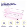 thumbnail image 3 of 3-Piece Multi-Functional Dish Drying Rack with Drain Board & Utensil Holder, Pale Pink, 3 of 5