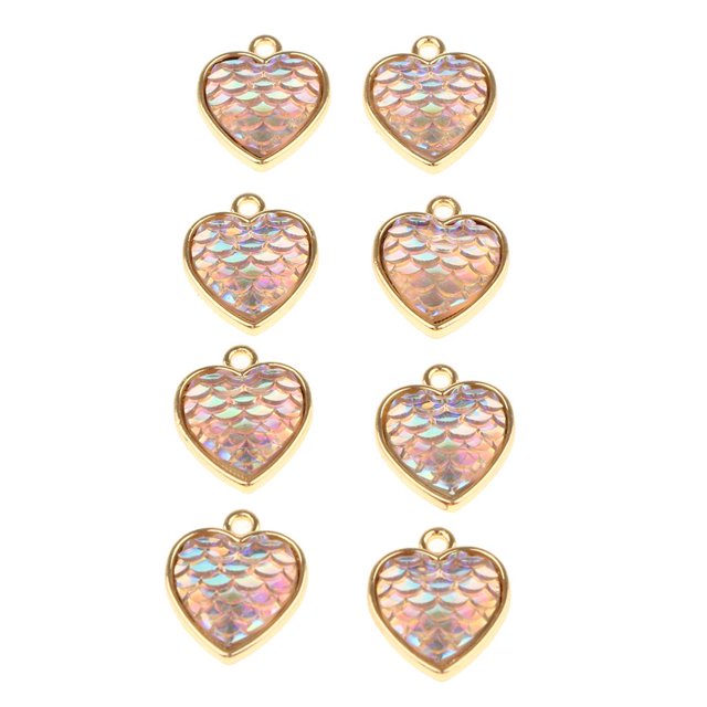 8 Piezas Colgante Forma de Brillante Metal Abalorios para Collar, , Pendientes Rosado Macarena Antiguos colgantes de dijes