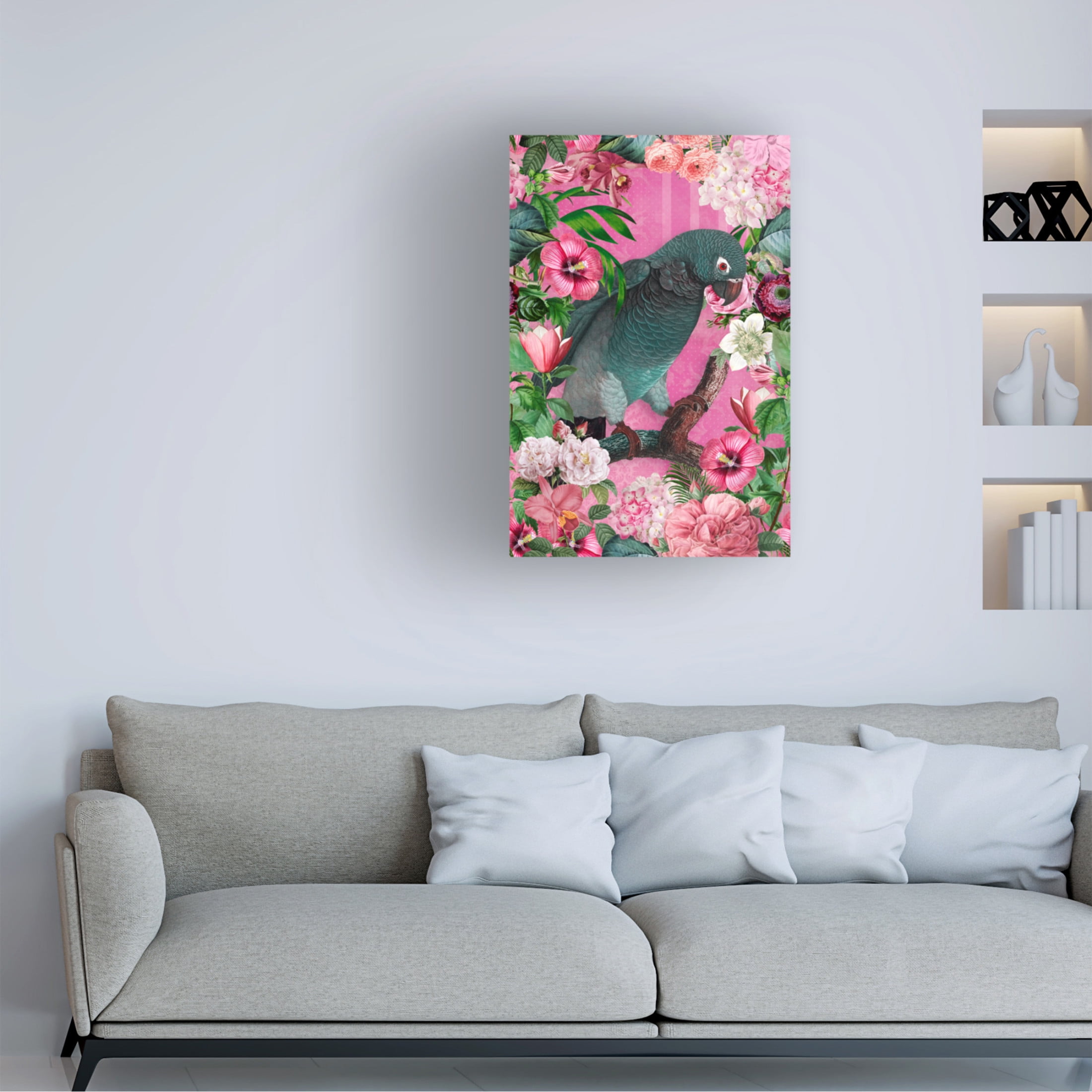 Trademark Fine Art Andrea Haase  The Parrots Paradise Garden 3 Canvas Wall Art
