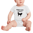thumbnail image 2 of Every Baby Needs A Alaskan Malamute Dog Cute Baby Jumpsuits For Boy Girl 0-3 Months, 2 of 5