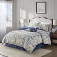 thumbnail image 2 of Harbor House Livia 6-Piece Cotton Comforter Set w/ Decorative Pillows in Blue, 2 of 13