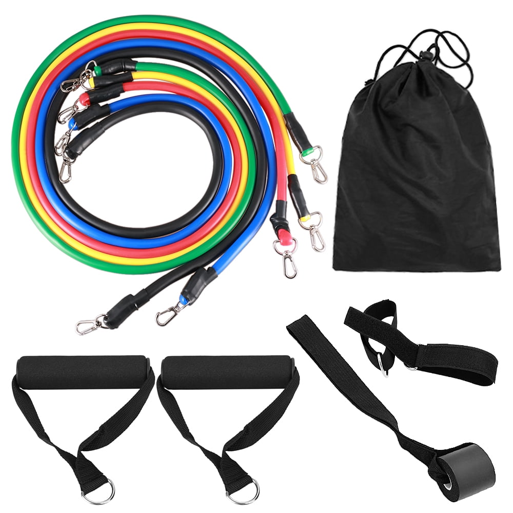 Ankle Straps and Carry Bag Door Anchor 7OP Resistance Bands Set,Workout Bands,Exercise Bands Sets 11pcs-with Handles