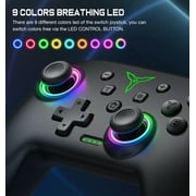 Switch 2 Controller, Wireless Pro Controller for Switch 2/OLED/Lite/iOS/Android/PC with RGB Light, Hall Effect Joystick