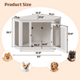 thumbnail image 5 of Bossin 52"Corner Dog Crate Furniture，Wooden Dog Kennel Indoor Furniture，Decorative Dog Crate, Dog Kennel TV Stand End Table for Small to Large Dogs, 5 of 8