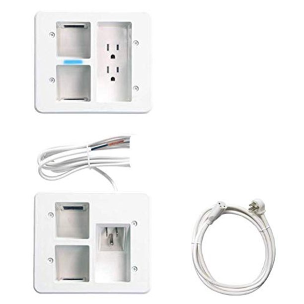 in Wall TV Power Relocation Kit with 1080 Joule Surge Protected Outlets