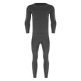 thumbnail image 1 of Moggemol Ensemble Thermique d'Hiver pour Homme, Couche de Base Douce avec Encolure Ronde pour la Randonnée en Plein Air Gris Foncé 3TG, 1 of 5