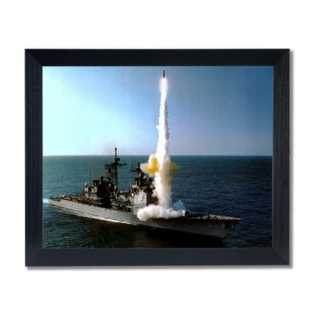 - Navy Ship Launch Missile Bomb Wall Picture Black Framed Art Print