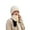Beige, variant on Winter Warm Elastic Soft Ear Protection Knitted Scarf Hat Fleece Lined Beanie Hat